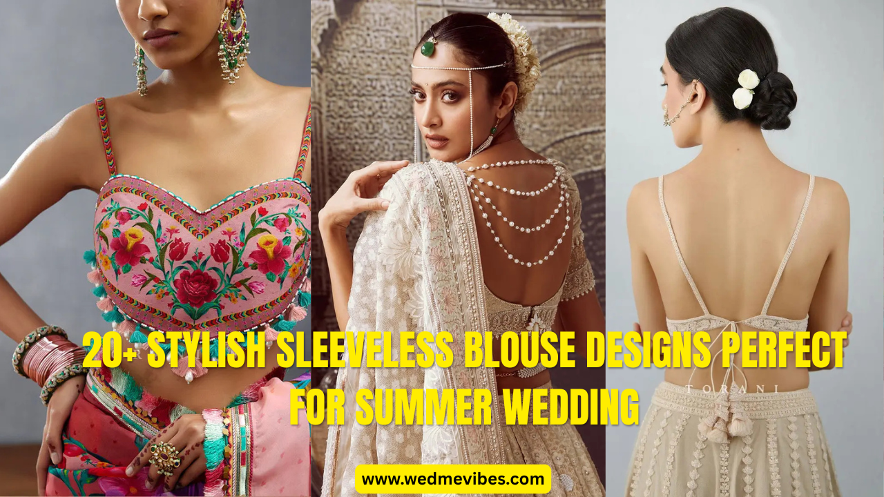 20+ Stylish Sleeveless Blouse Designs Perfect for Summer Wedding -  WedMeVibes, image size:1280x720