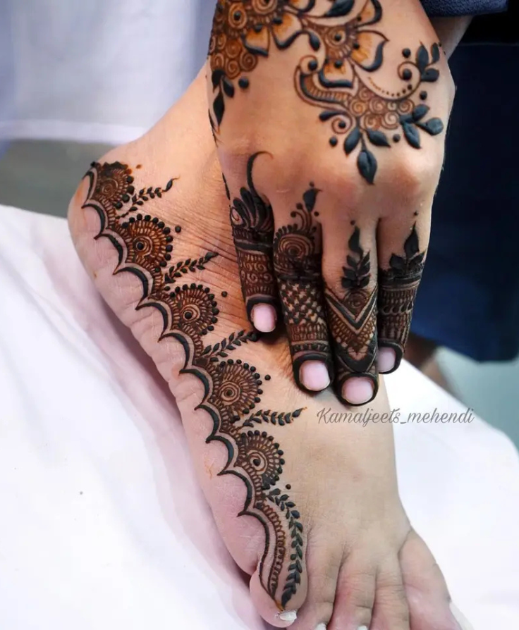 Leg Mehndi Designs