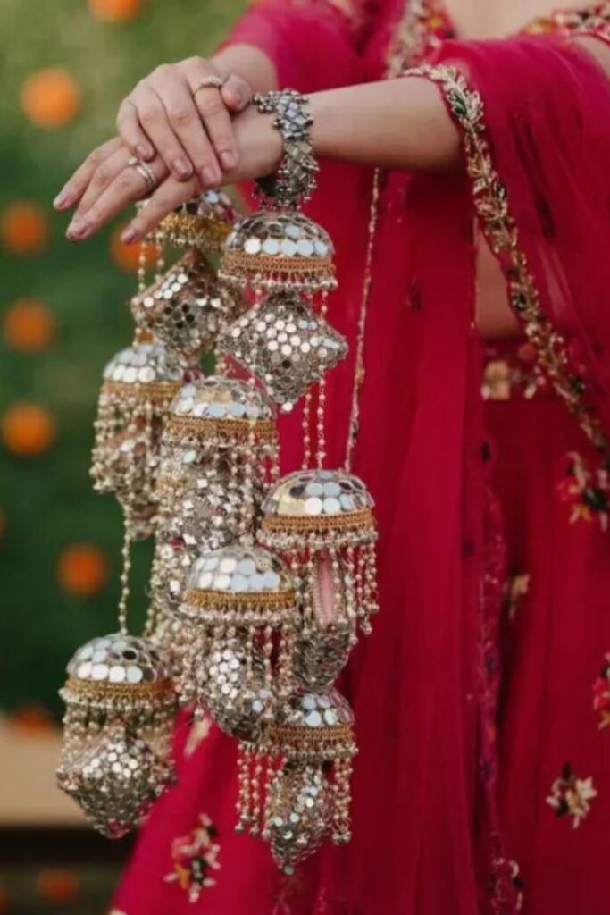 Mirror-Embellished Kalire with Beaded Detailing