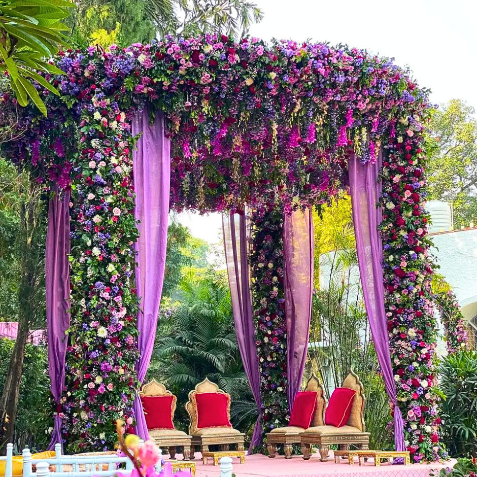 Pretty Purple Mandap Design