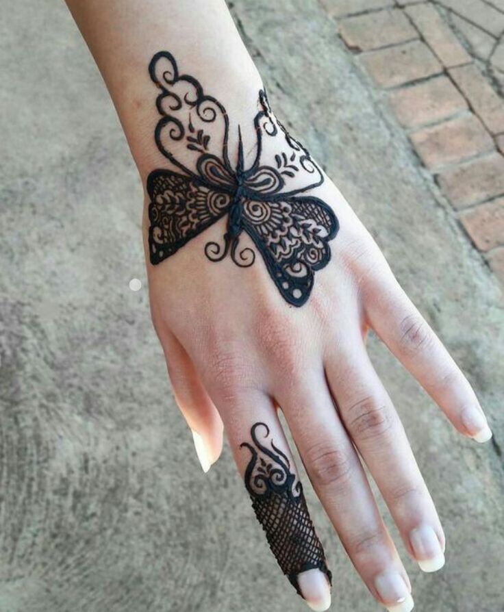 Butterfly Mehndi Design