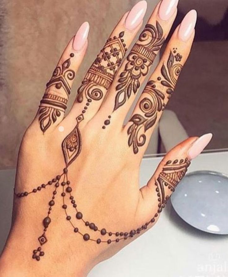 Unique Finger-tip Jewelled Design

